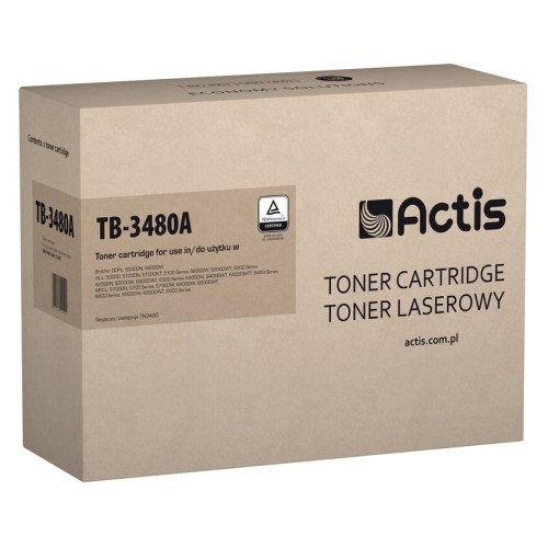 Tóner actis compatible para brother tn-3480 - estándar - 8.000 páginas - negro)