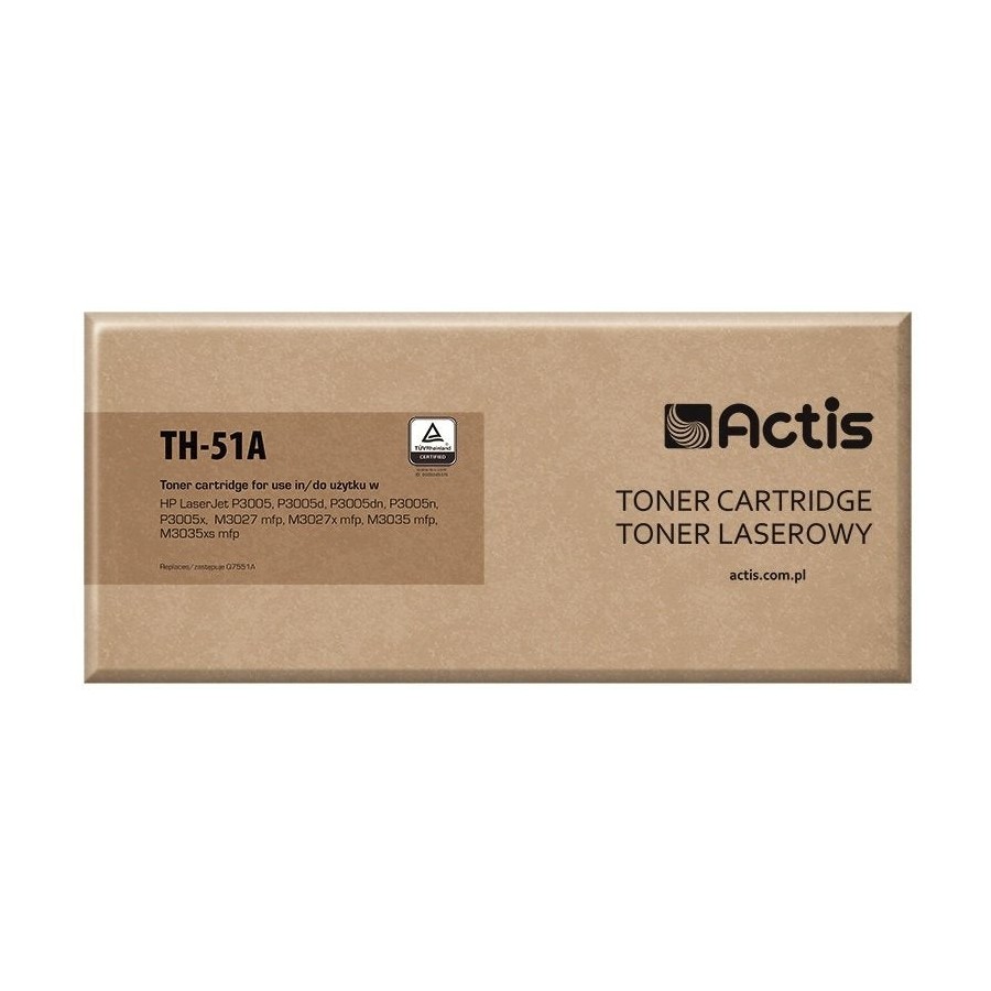 Tóner actis th-51a (reemplazo hp 51a q7551a - estándar - 6500 páginas - negro)