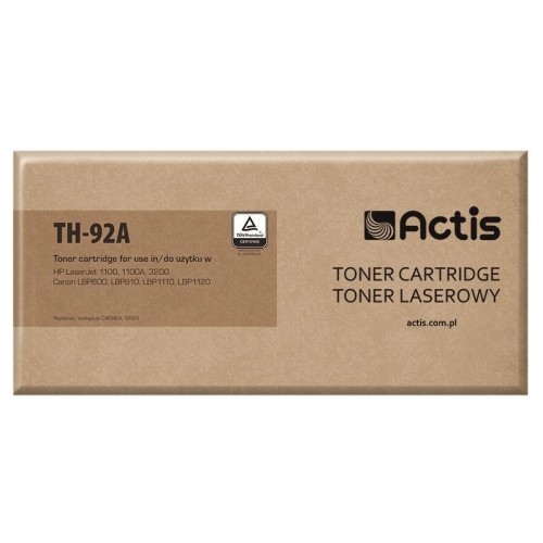 Cartucho de tóner actis th-92a (reemplazo hp 92a c4092a canon ep-22 - estándar - 2500 páginas - negro)