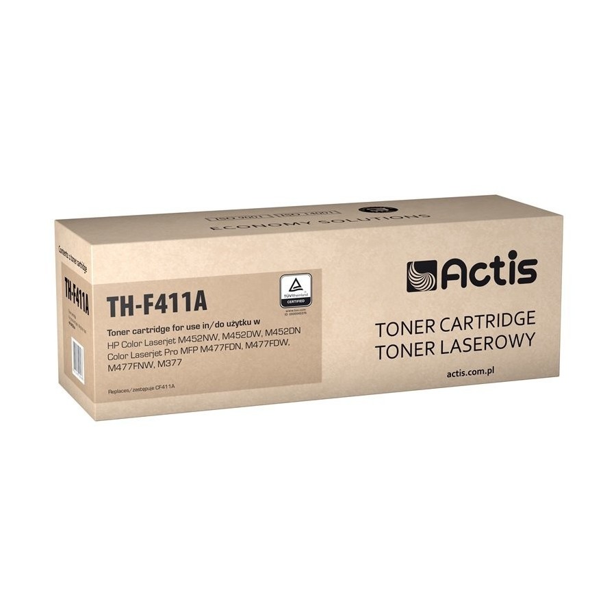Tóner actis th-f411a (reemplazo para hp 410a cf411a - estándar - 2300 páginas - cyan)