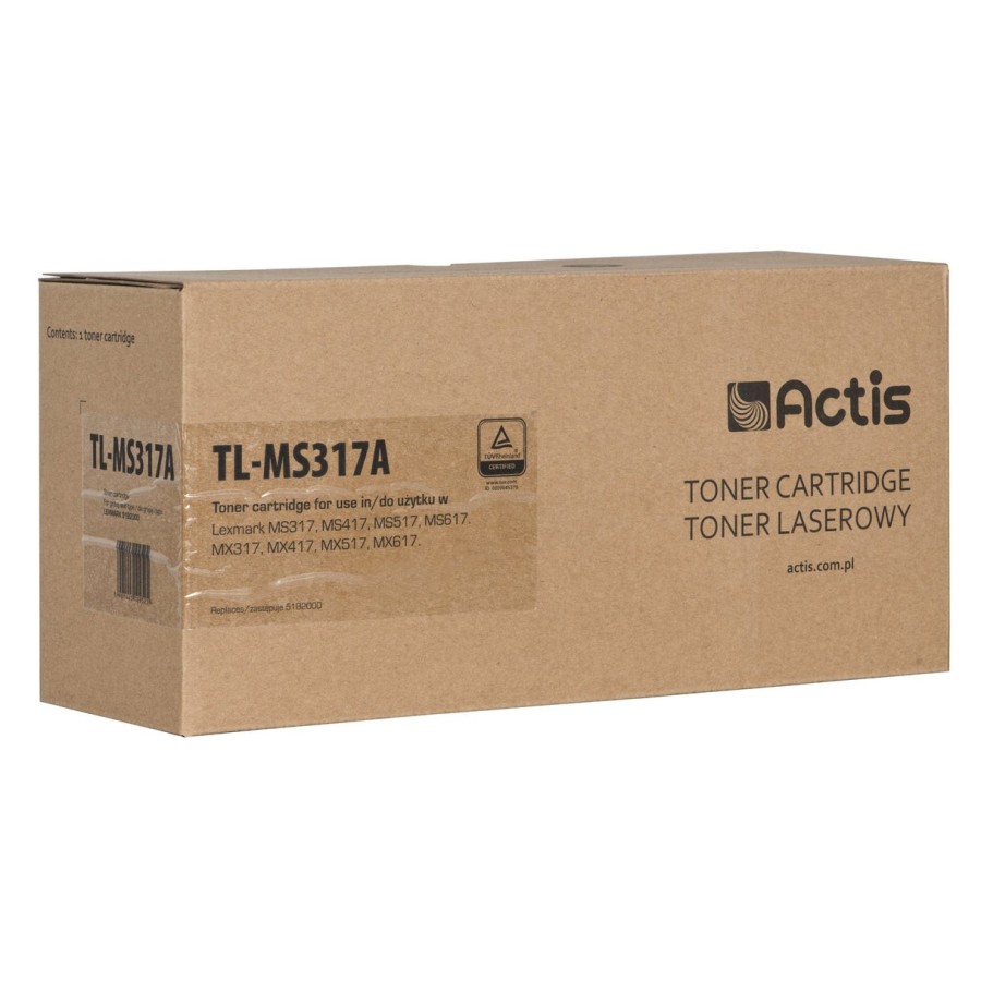 Tóner actis tl-ms317a (reemplazo lexmark 51b2000 - estándar - 2500 páginas - negro)