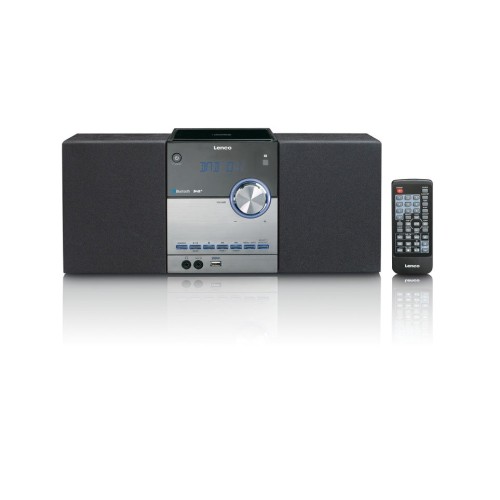 Lenco mc-150 sistema estéreo portátil analógico y digital 22 w negro, plata