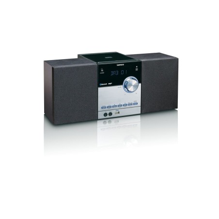 Lenco mc-150 sistema estéreo portátil analógico y digital 22 w negro, plata