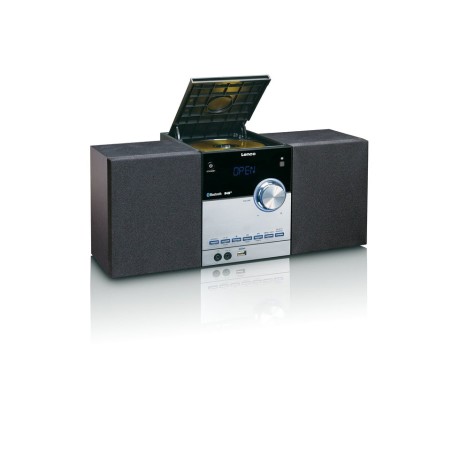 Lenco mc-150 sistema estéreo portátil analógico y digital 22 w negro, plata