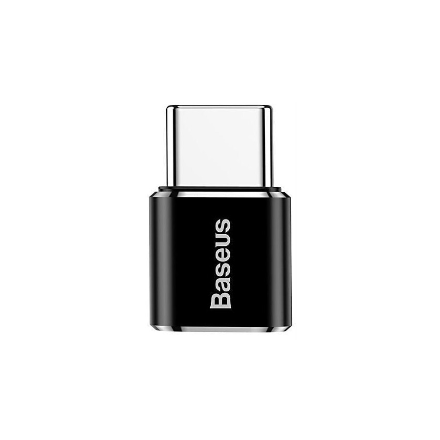 Adaptador baseus usb-c macho a microusb hembra 2.4a, negro