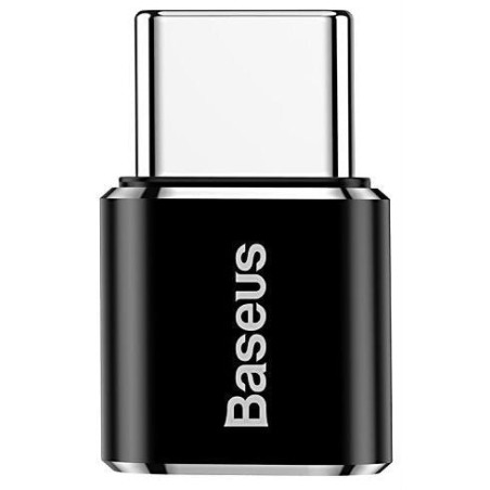 Adaptador baseus usb-c macho a microusb hembra 2.4a, negro