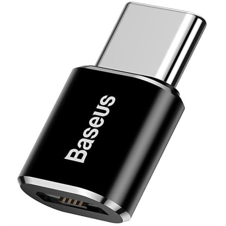 Adaptador baseus usb-c macho a microusb hembra 2.4a, negro