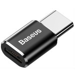 Adaptador baseus usb-c macho a microusb hembra 2.4a, negro