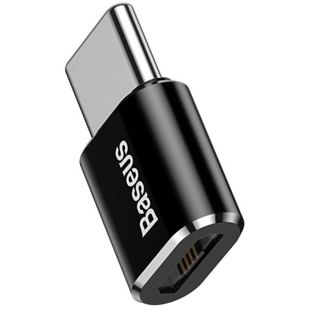 Adaptador baseus usb-c macho a microusb hembra 2.4a, negro