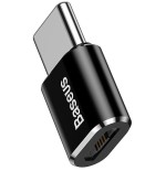 Adaptador baseus usb-c macho a microusb hembra 2.4a, negro