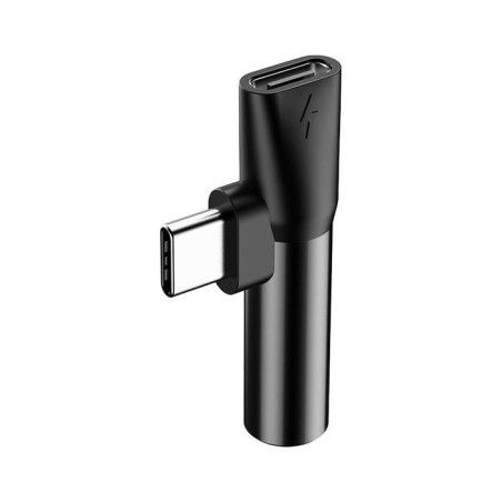 Baseus l41 adapter 3in1 type-c to jack 3.5mm + usb-c l41 black catl41-01