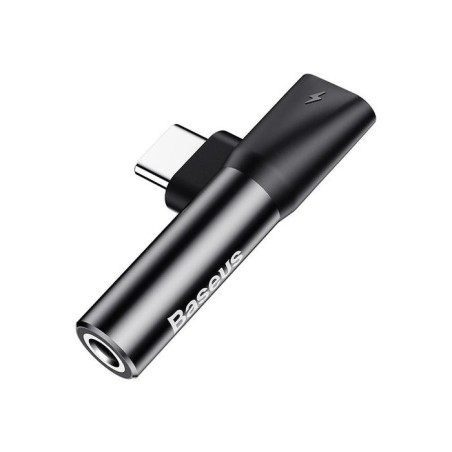 Baseus l41 adapter 3in1 type-c to jack 3.5mm + usb-c l41 black catl41-01