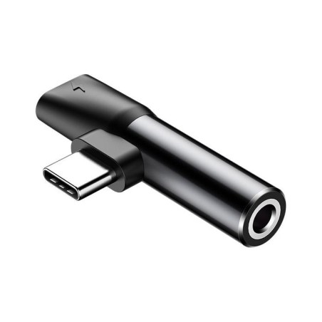 Baseus l41 adapter 3in1 type-c to jack 3.5mm + usb-c l41 black catl41-01