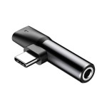 Baseus l41 adapter 3in1 type-c to jack 3.5mm + usb-c l41 black catl41-01
