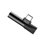 Baseus l41 adapter 3in1 type-c to jack 3.5mm + usb-c l41 black catl41-01