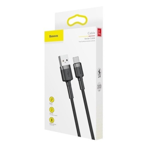 Cable carga rápida usb tipo c 1m 3a gris y  baseus