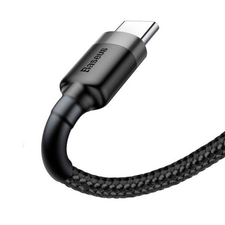 Cable carga rápida usb tipo c 1m 3a gris y  baseus