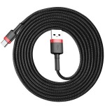 Baseus cafule cable usb 2 m usb a usb c negro, rojo