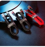 Baseus cafule cable usb 2 m usb a usb c negro, rojo