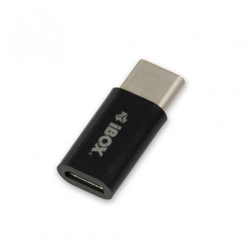 Ibox adaptador usb c a  micro-usb negro