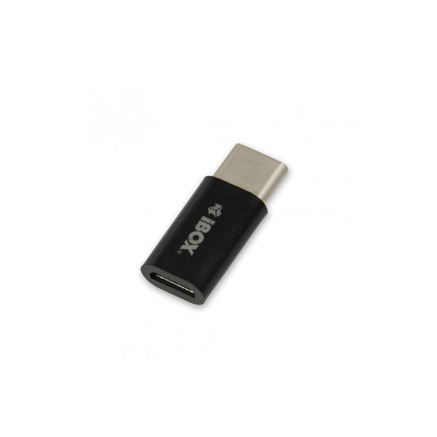 Ibox adaptador usb c a  micro-usb negro