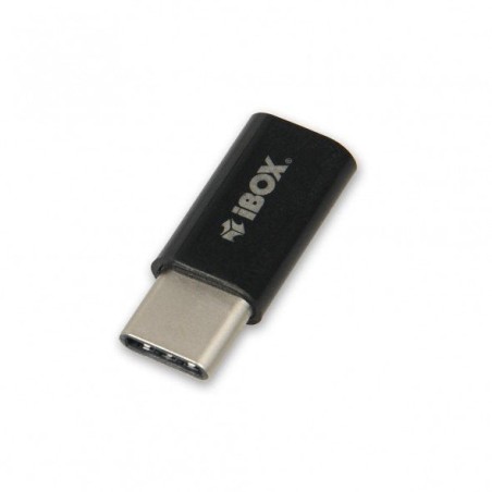 Ibox adaptador usb c a  micro-usb negro