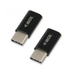 Ibox adaptador usb c a  micro-usb negro