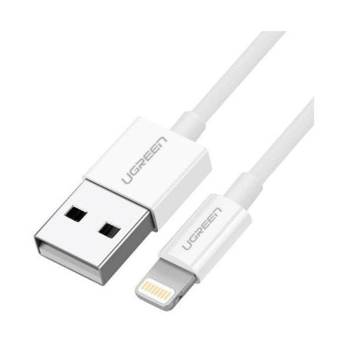 Cable ugreen 20728 (usb 2.0 m - lightning m, 1 m, white color)