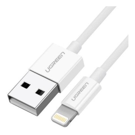 Cable ugreen 20728 (usb 2.0 m - lightning m, 1 m, white color)