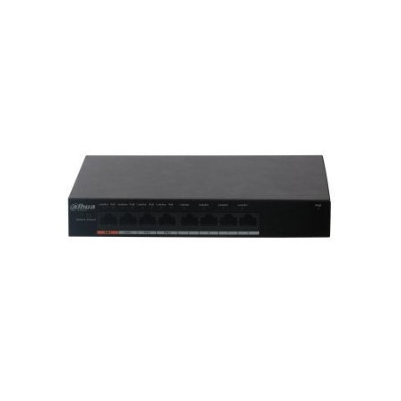 Dahua pfs3008-8et-60 switch poe 2.0 8 puertos 10/100 60w layer2