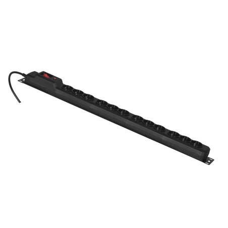 Regleta activejet (toma de tierra francesa) /12gn/3m/cz (12 x ute, 10 a, 3 m, black color)