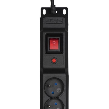 Regleta activejet (toma de tierra francesa) /12gn/3m/cz (12 x ute, 10 a, 3 m, black color)