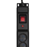 Regleta activejet (toma de tierra francesa) /12gn/3m/cz (12 x ute, 10 a, 3 m, black color)