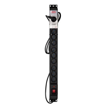 Protector de sobretensión activejet combo 12 salidas 5m 16 a 3680w negro