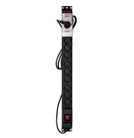 Protector de sobretensión activejet combo 12 salidas 5m 16 a 3680w negro