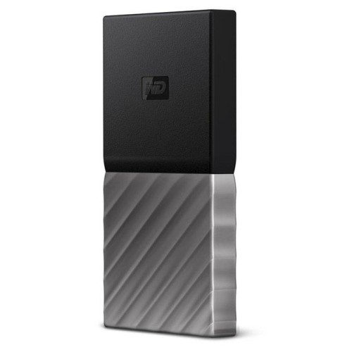 Disco externo ssd western digital 2tb my passport, usb tipo c, 3.0 (3.1 gen 1), 540 mb/s, negro, plata