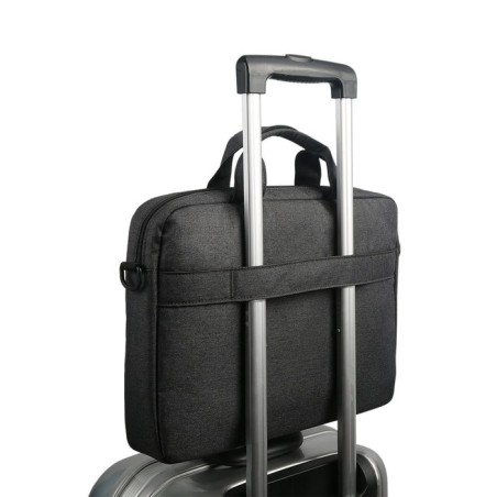 Maletin lenovo casual toploader t210 black 15.6 compartimento principal acolchado, bolsillo frontal, tira trasera para troley