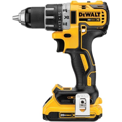 Dewalt taladro atornillador sin escobillas xr 18v 13mm 70nm con 2 baterias li-ion 2 dcd791d2-qw