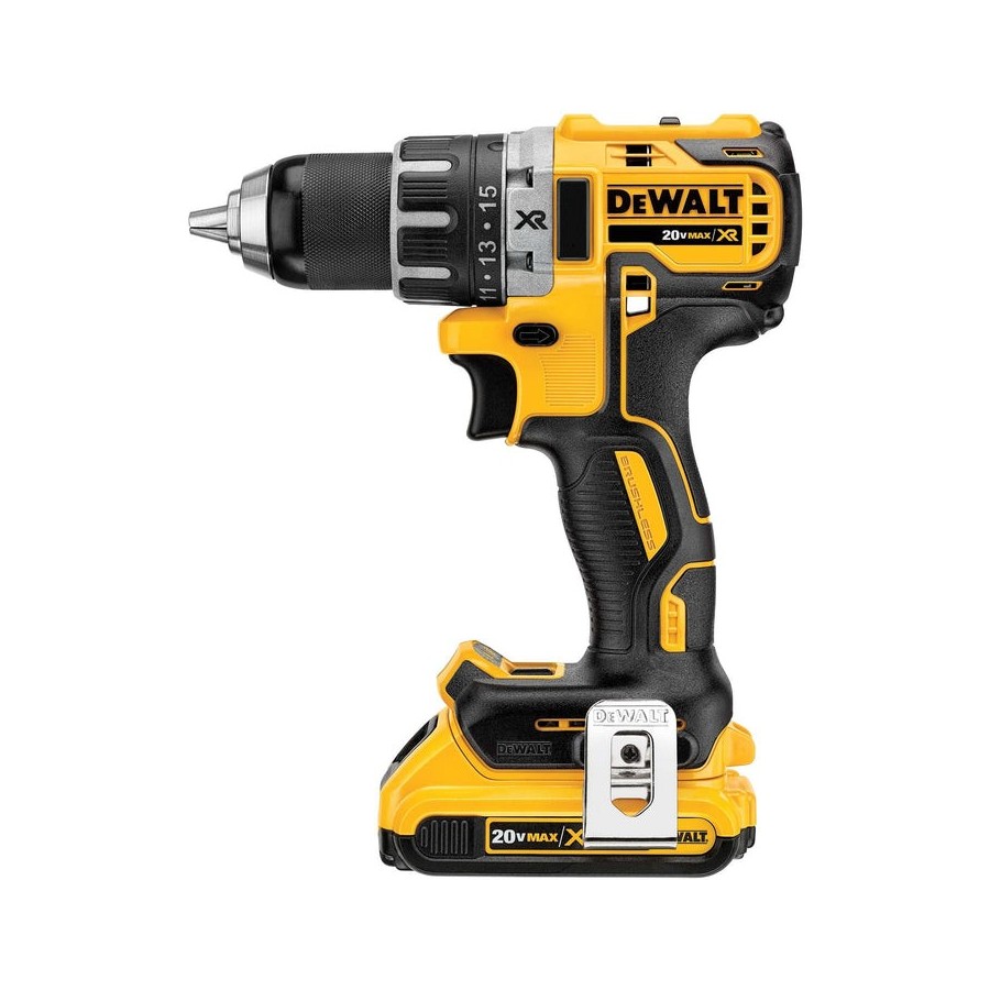 Dewalt taladro atornillador sin escobillas xr 18v 13mm 70nm con 2 baterias li-ion 2 dcd791d2-qw