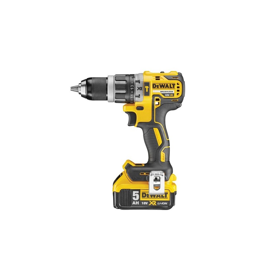 Dewalt taladro percutor sin escobillas xr 18v 13mm 2 baterias 70nm li-ion 5 100w 220v dcd796p2