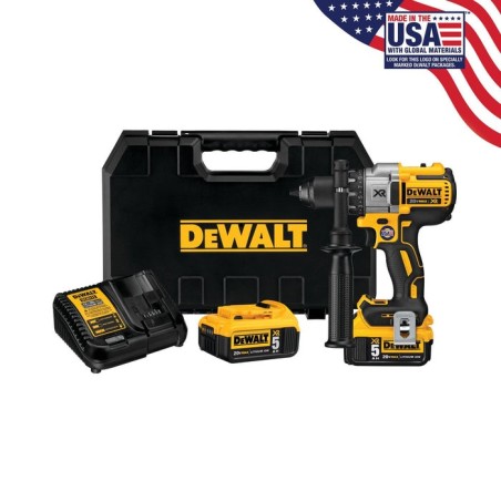 Dewalt taladro / atornillador li-ion baterias + cargador 18v 5ah dcd991p2-qw