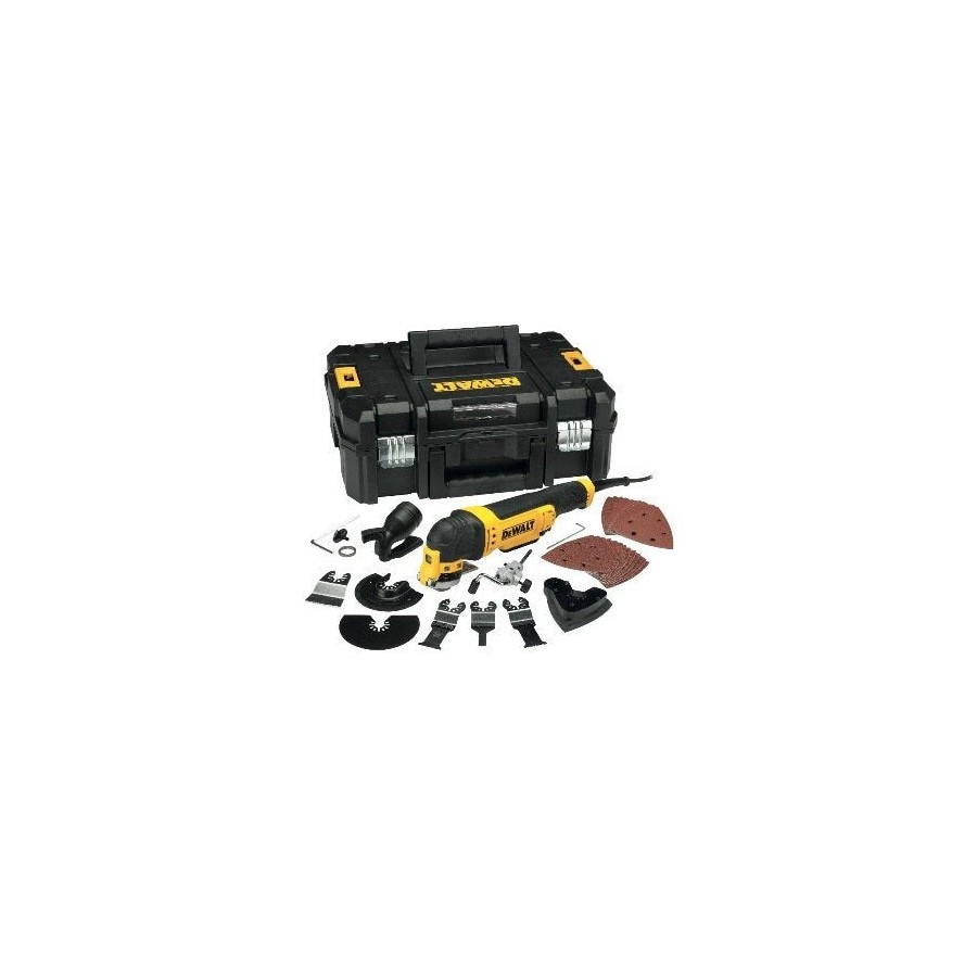Multiherramienta oscilante 300w dewalt + 37 accesorios dwe315kt-qs