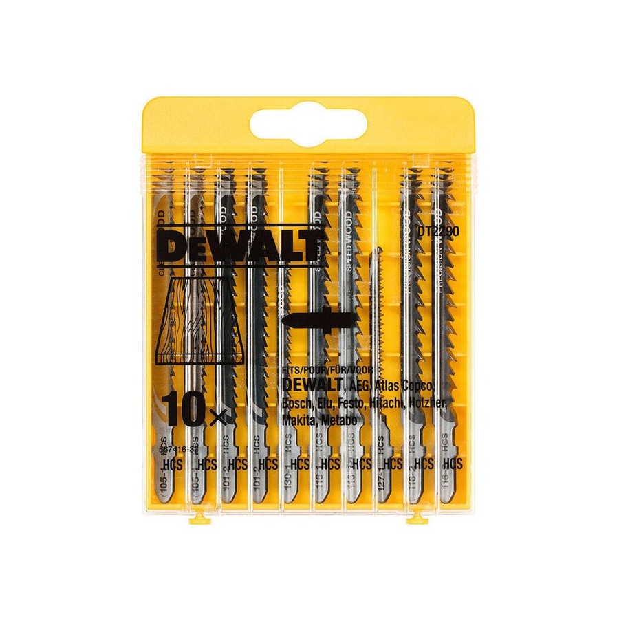 Set 10 hojas sierra calar madera dt2290-qz dewalt