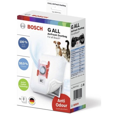 Bolsas de aspirador - bbzafgall bosch - 4 piezas