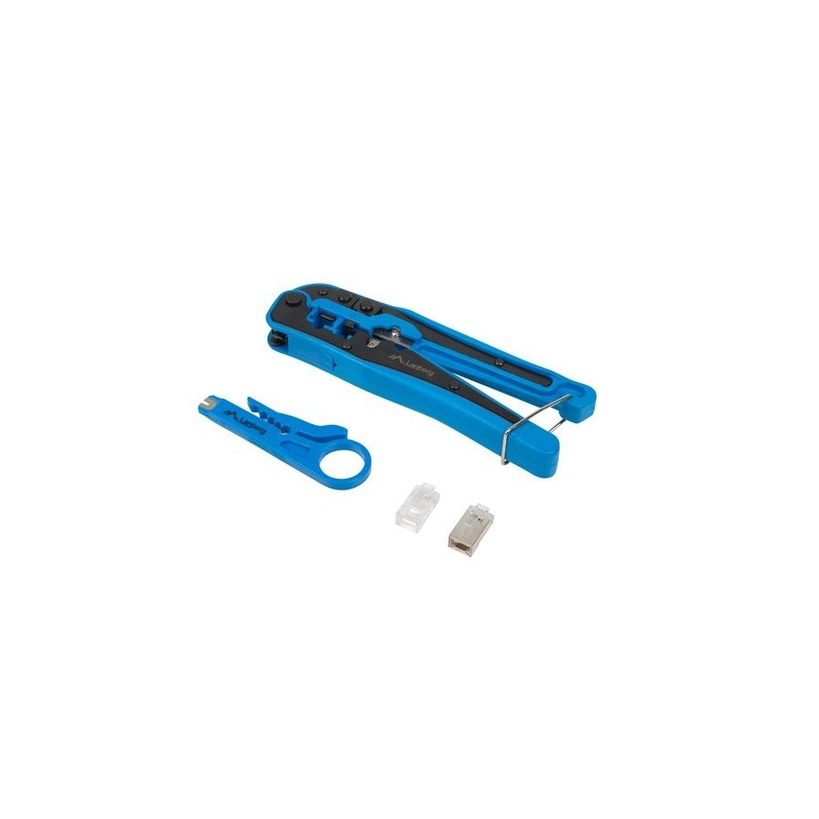 Lanberg kit redes crimpadora + conectores rj45  nt-0303