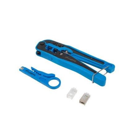 Lanberg kit redes crimpadora + conectores rj45  nt-0303