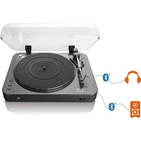Lenco lbt-120bk tocadisco tocadiscos de tracción por correa negro