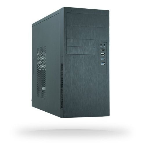 Caja pc chieftec ho-11b-350gpb atx mini-tour aluminio cepillado secc 0.5mm  negro