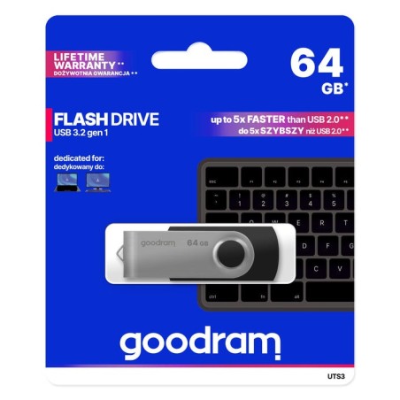 Pendrive goodram twister uts3-0640k0r11 (64gb, usb 3.0, black color)