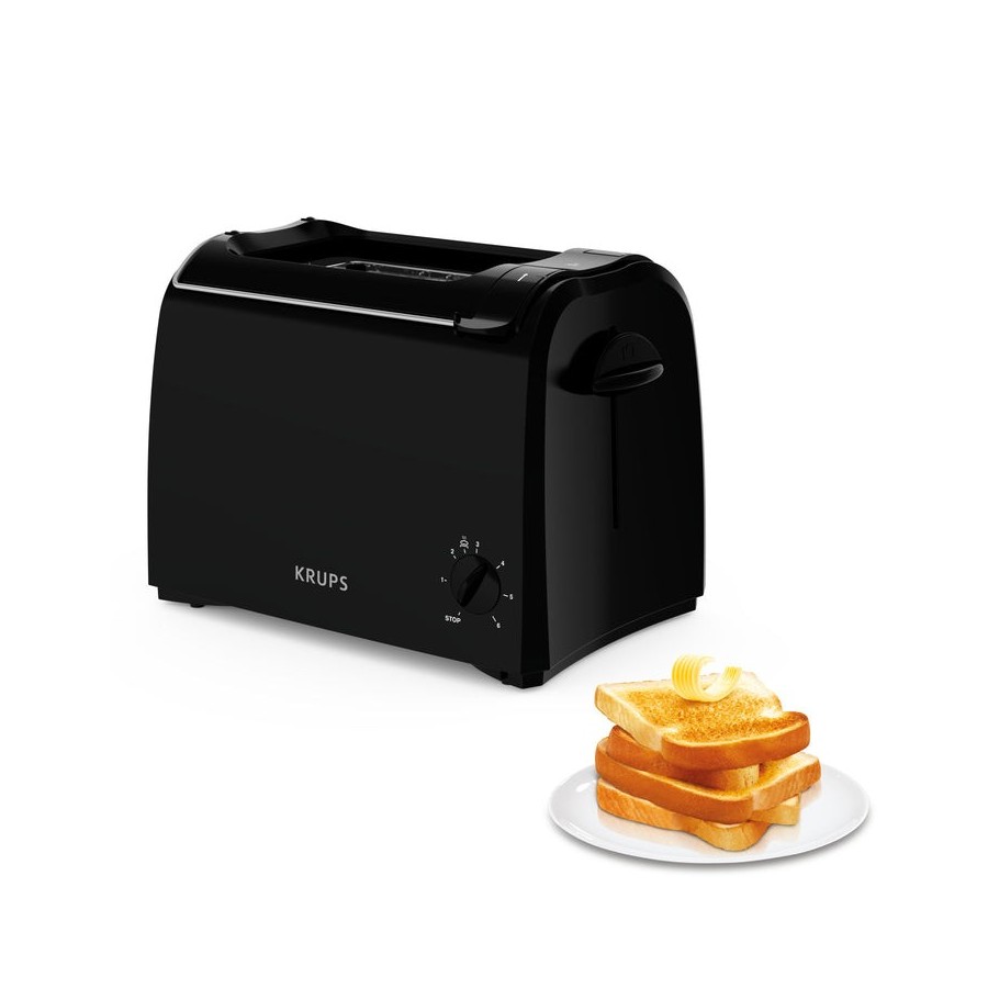 Tostadora krups proaroma 2 rebanada(s) negro 700 w